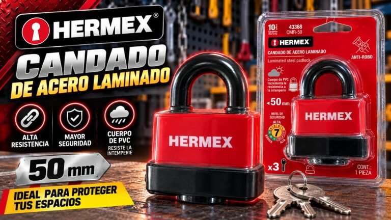 Candado de acero laminado Hermex 50 mm