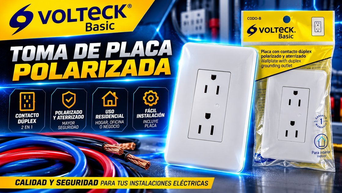 Toma de placa polarizada Volteck