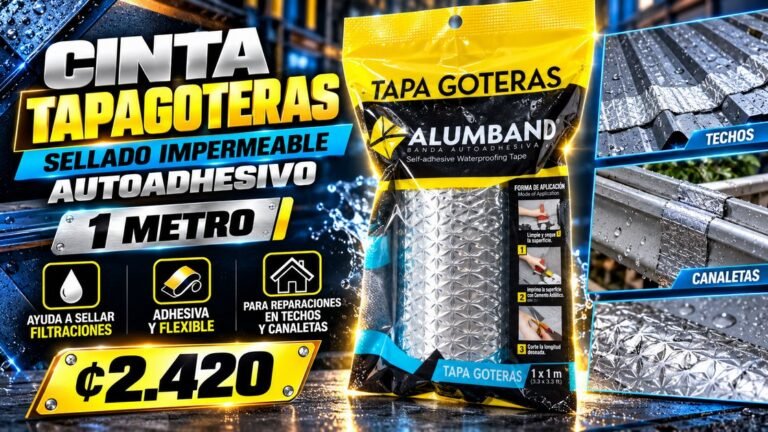 Cinta tapagoteras Alumband autoadhesiva 1 m