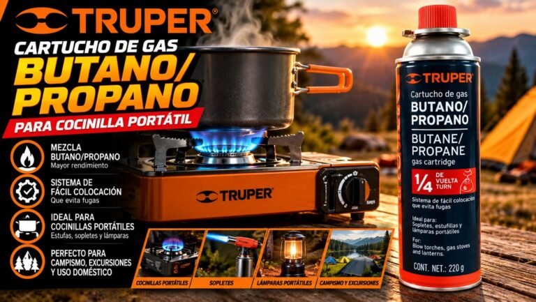 Cartucho de gas butano/propano Truper 220 g