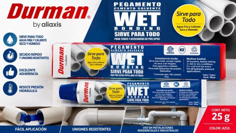 Pegamento para PVC Durman azul Wet Bonding 25 g