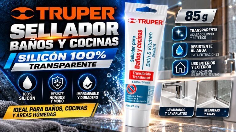 Sellador de silicón para baños y cocinas Truper 85 g