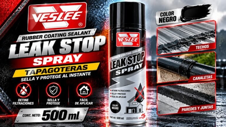 Tapagoteras en spray Veslee Leak Stop negro 500 ml