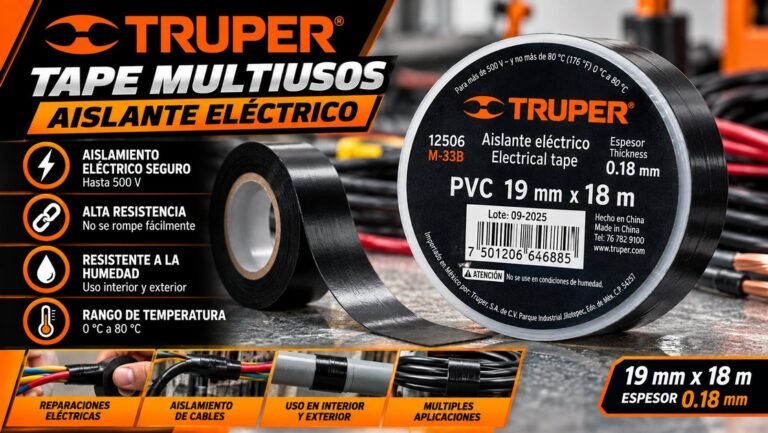 Tape multiusos aislante eléctrico Truper 19 mm × 18 m